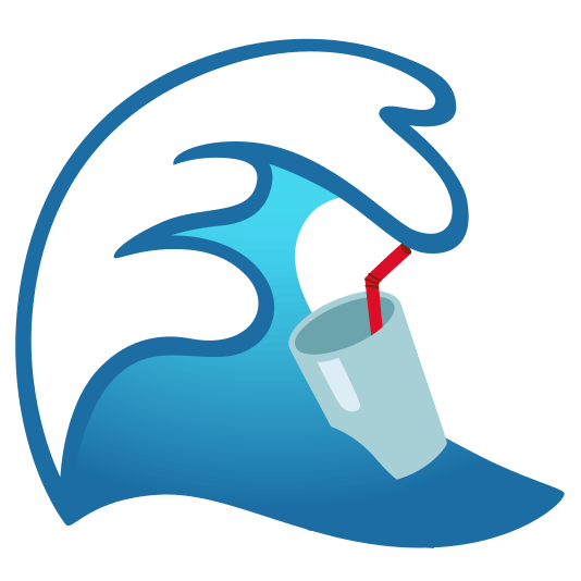 ocean cup with straw