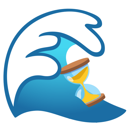 ocean hourglass flowing sand