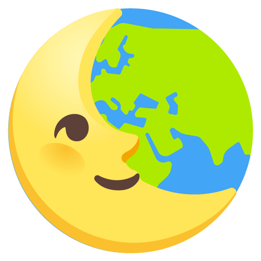 earth africa last quarter moon with face