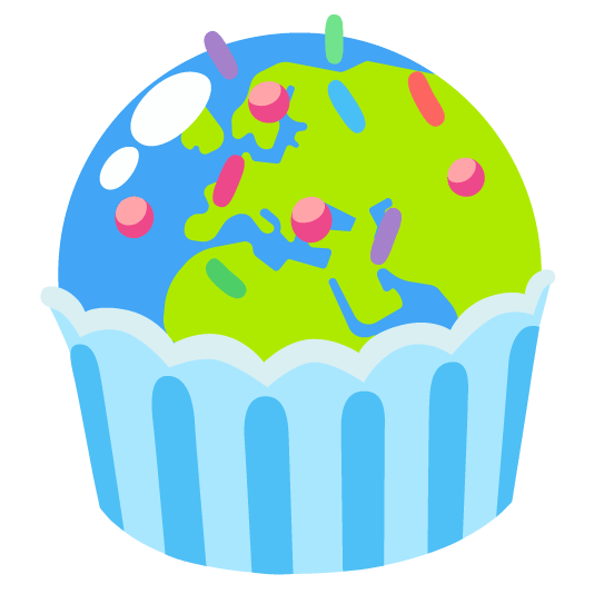earth africa cupcake
