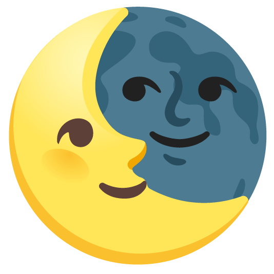 last quarter moon with face last quarter moon with face