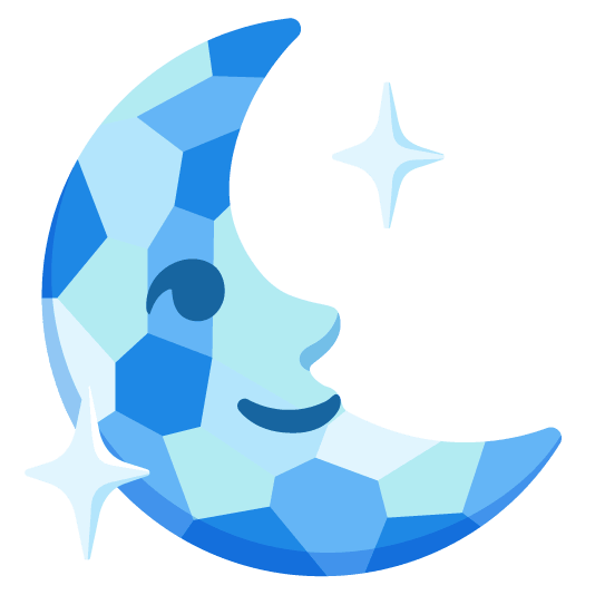 last quarter moon with face gem