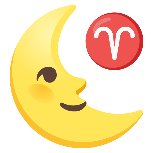 last quarter moon with face aries