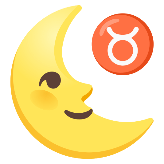 last quarter moon with face taurus