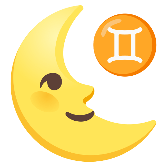 last quarter moon with face gemini