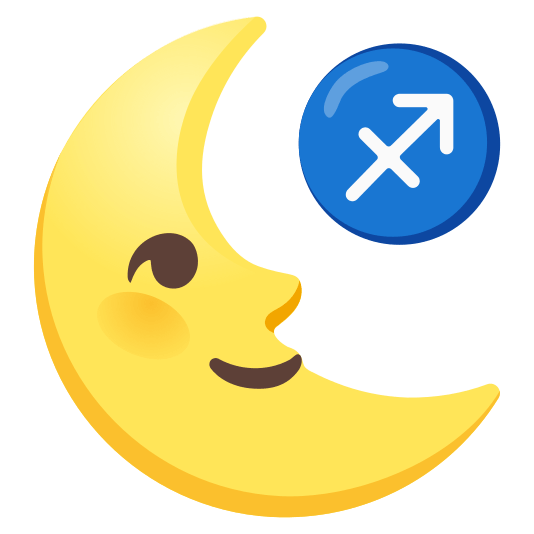 last quarter moon with face sagittarius