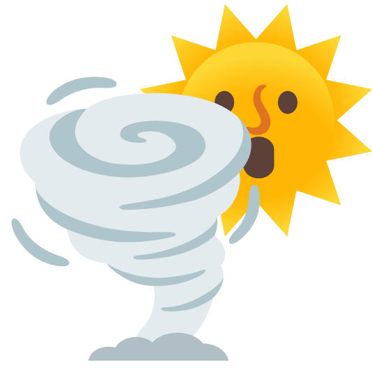 sun with face tornado