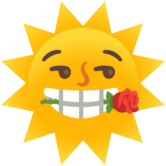 sun with face rose