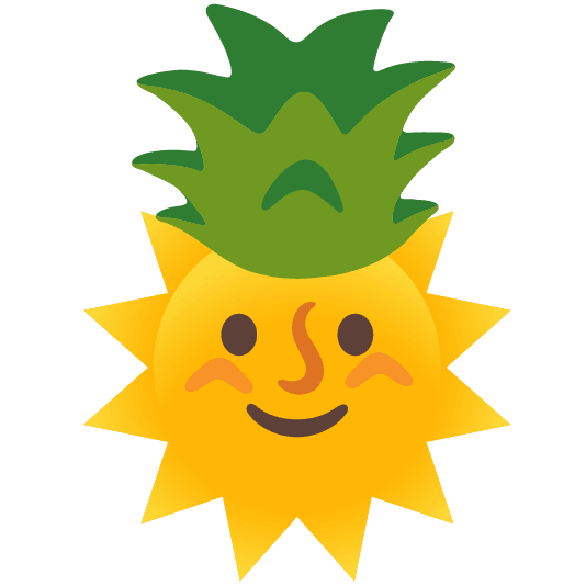 sun with face pineapple