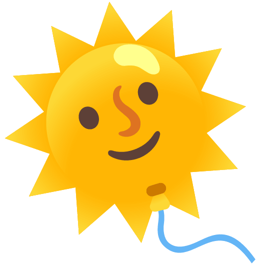 sun with face balloon