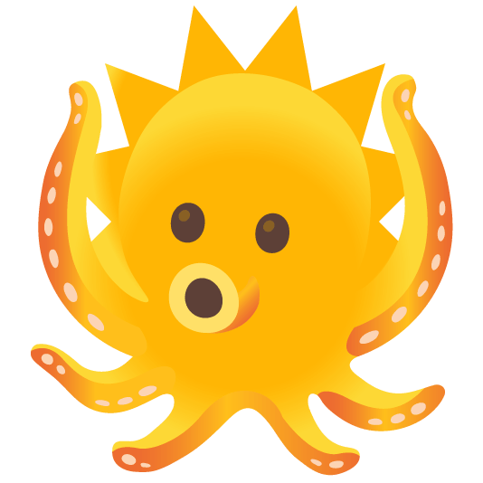 sun with face octopus
