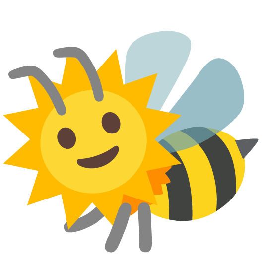 sun with face bee