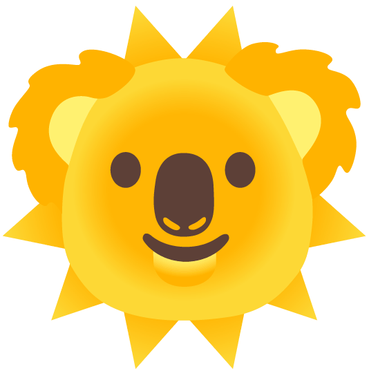 sun with face koala