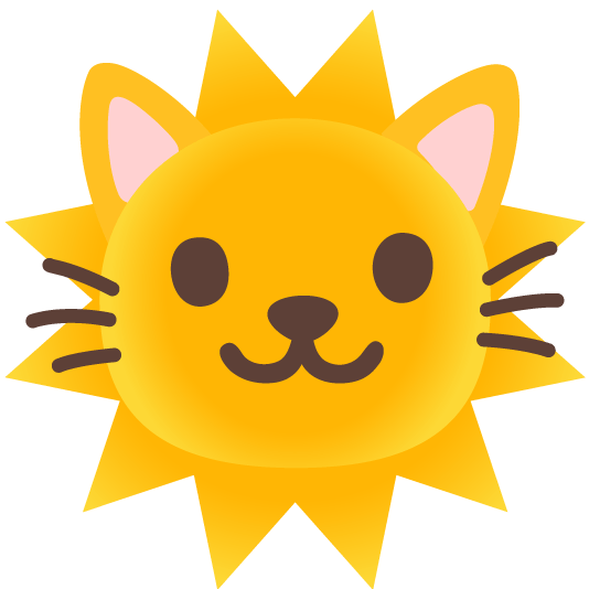 sun with face cat