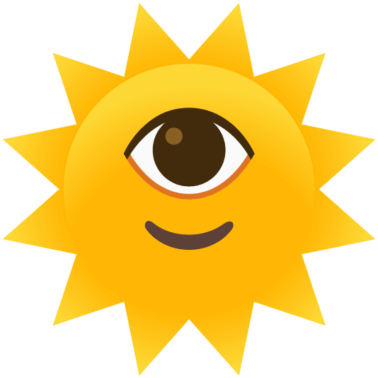 sun with face eye