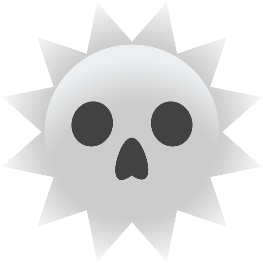 sun with face skull