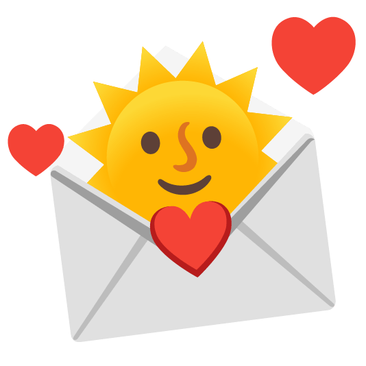 sun with face love letter