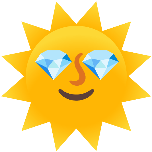 sun with face gem
