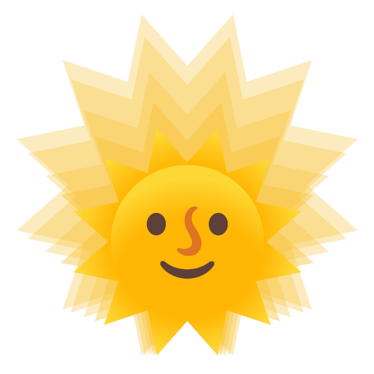 sun with face heartpulse