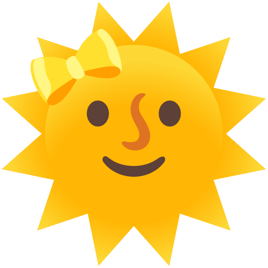 sun with face gift heart