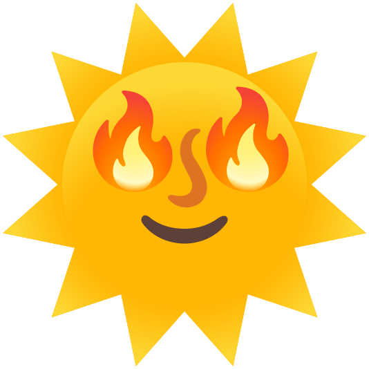 sun with face fire