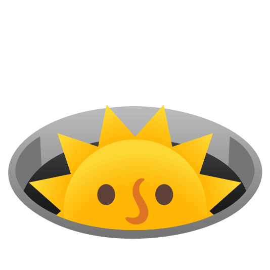 sun with face hole