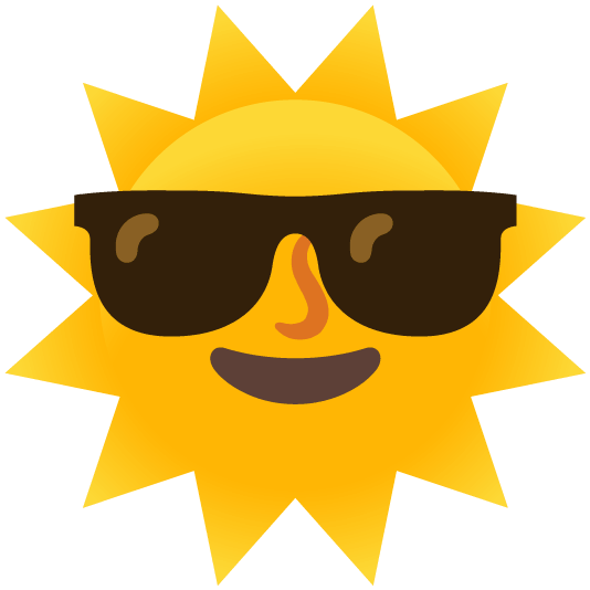 sun with face sunglasses