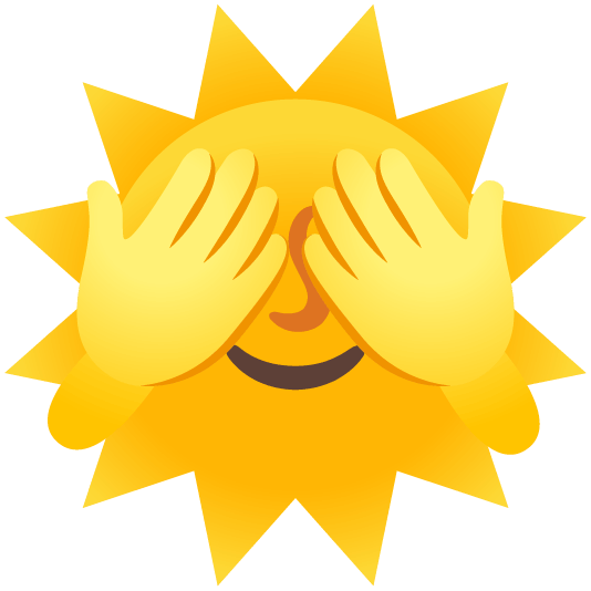 sun with face see no evil