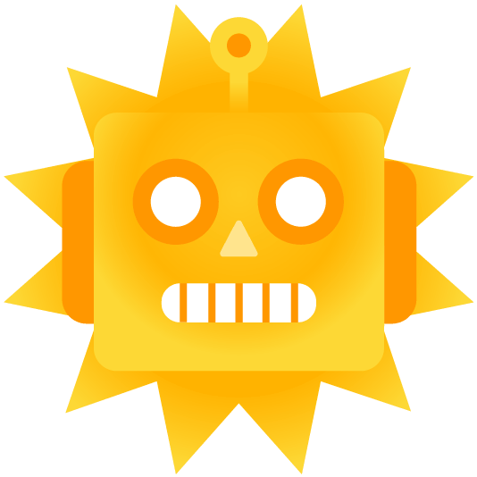 sun with face robot face