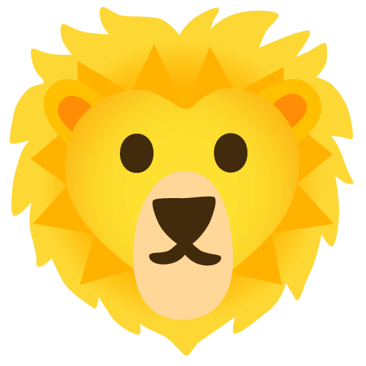 sun with face lion face