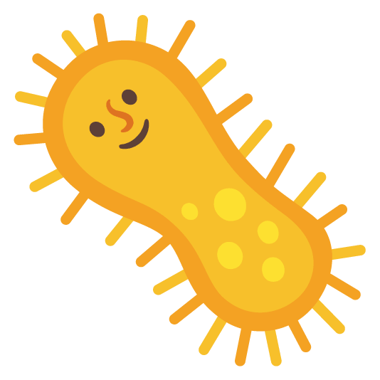 sun with face microbe