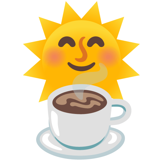 sun with face coffee