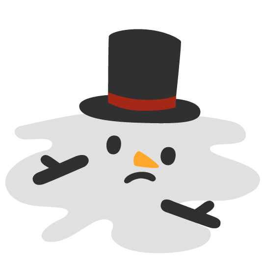 sun with face snowman without snow