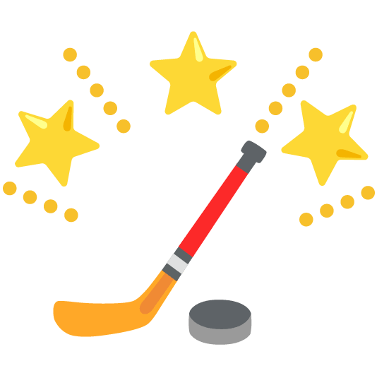 star2 ice hockey stick and puck