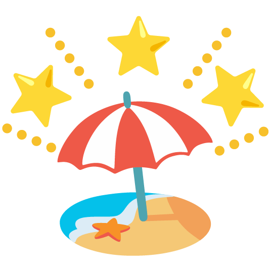 star2 beach with umbrella