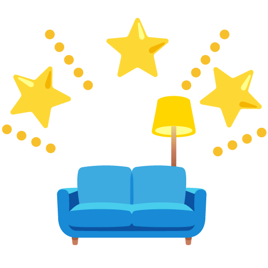 star2 couch and lamp