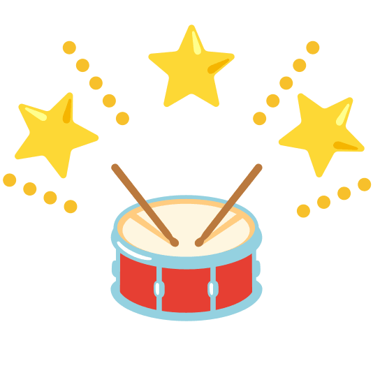 star2 drum with drumsticks