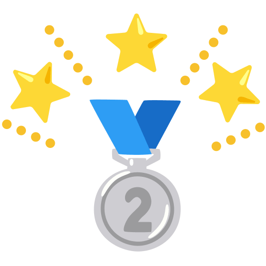 star2 second place medal