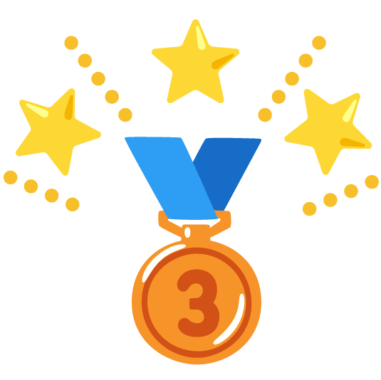 star2 third place medal
