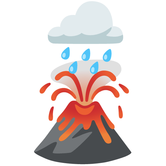 rain cloud volcano