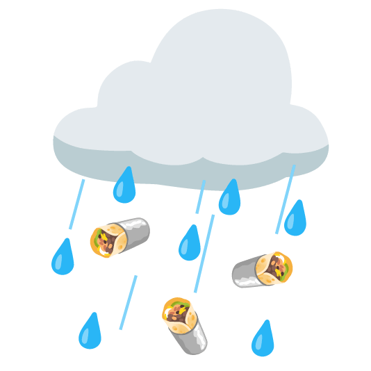 rain cloud burrito