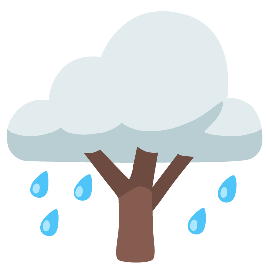 rain cloud deciduous tree