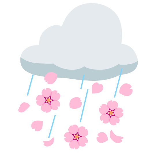 rain cloud cherry blossom
