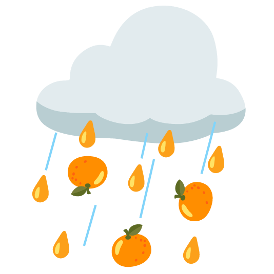 rain cloud tangerine
