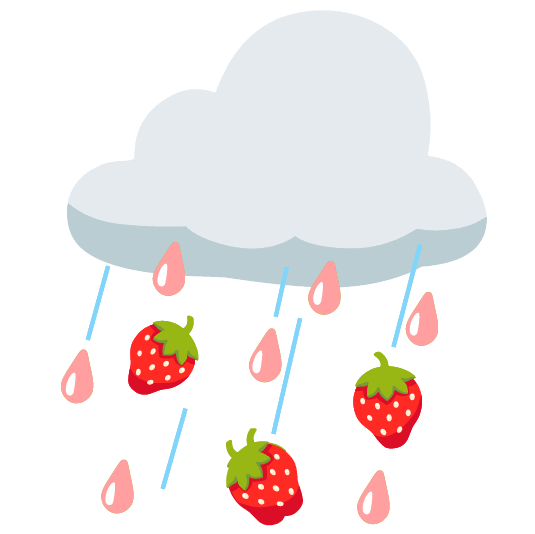 rain cloud strawberry