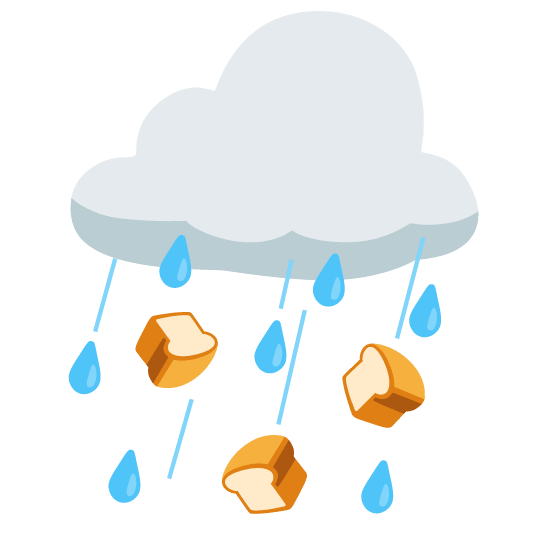 rain cloud bread