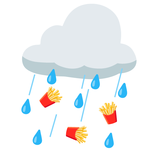rain cloud fries