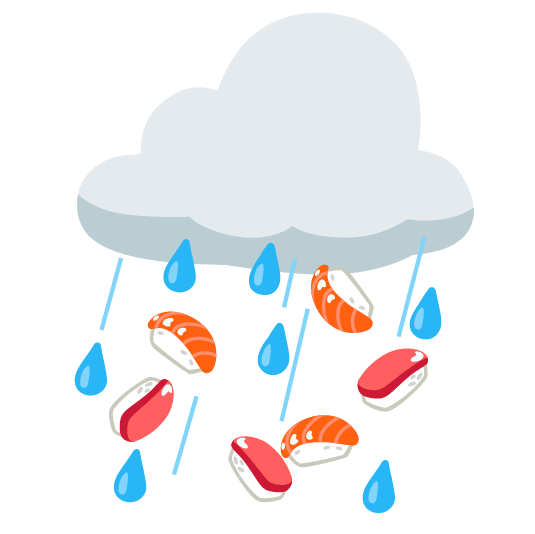 rain cloud sushi