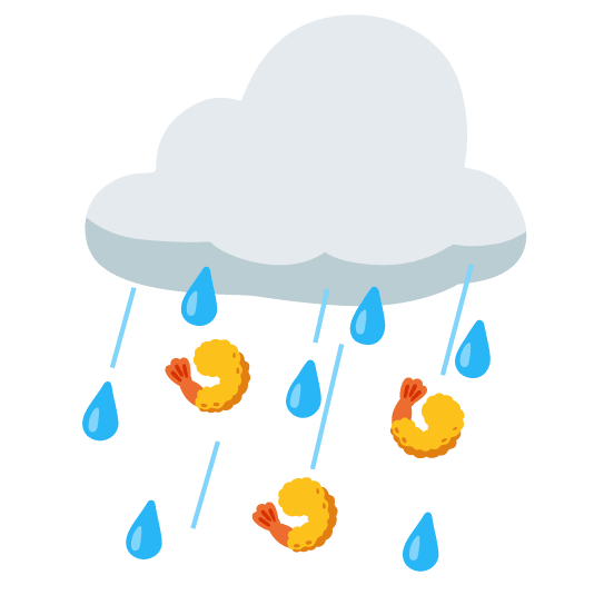 rain cloud fried shrimp