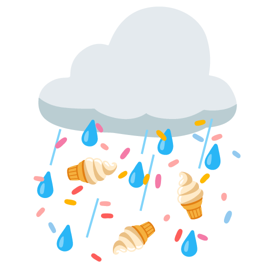 rain cloud icecream